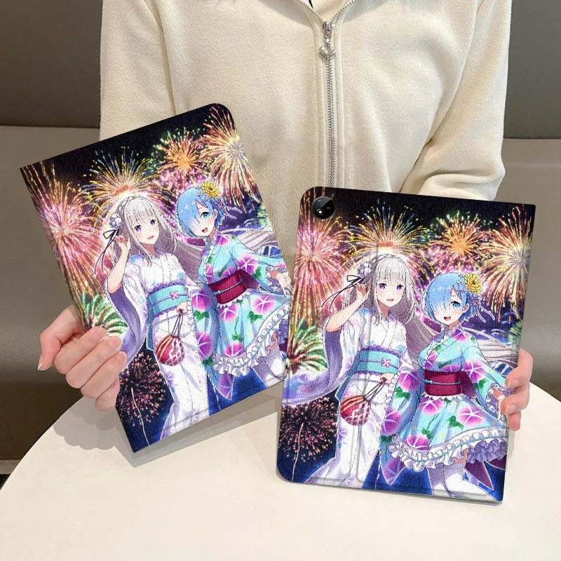 

Cartoon RE ZERO pattern Tablet Case For Vivo IQOO Pad Air Pad3 IQOO Pad5 Pad2 Pad3 SE Pro 11.5 12.1 12.3 13 Inch