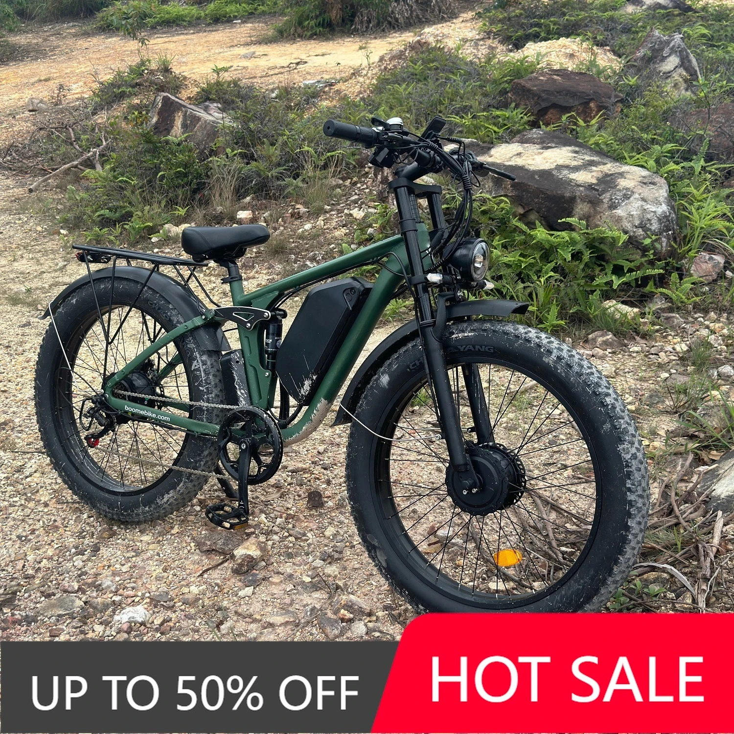 TTY48V electric mountain bike 2000w dual motor 48V 26 inch x4.0 fat tire electric bicycle, hydraulic oil disc brakes, adult elec