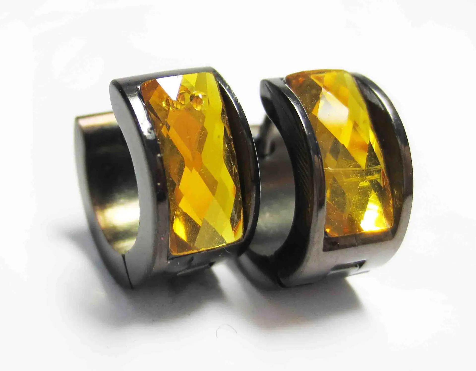 1Pair Stainless Steel Huggie Hoop Earring Women Jewelry Men Earrings 14 Colors Crystal Hoop Earrings Mix Styles