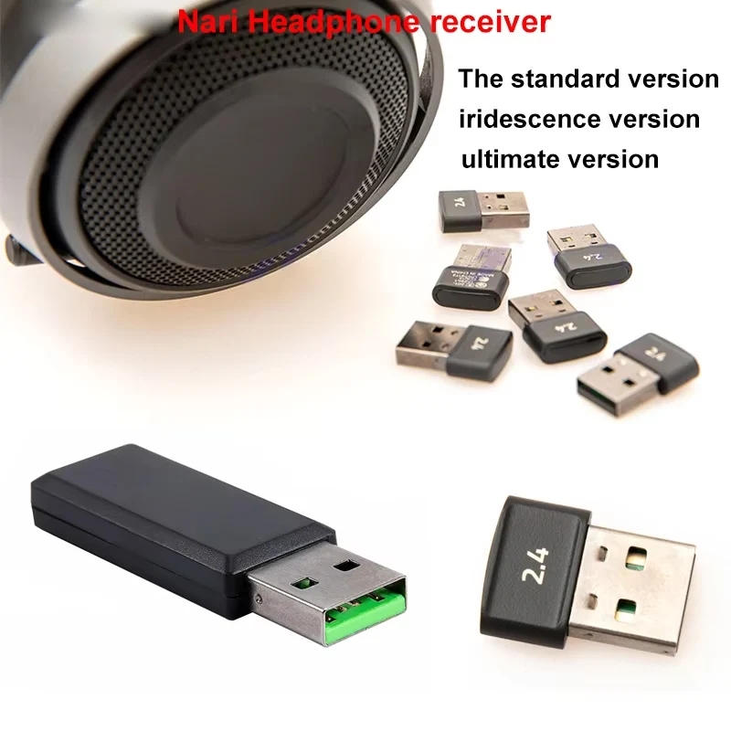 Replacement Accessories for Pairing USB 2.4G Receiver with Nari Ultimate/Essential/iridescence Wireless Gaming Headsets