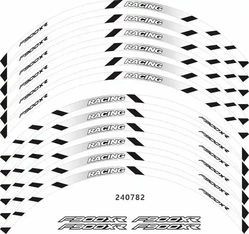 Autocollant de décoration de roue de contour, autocollant-2, pièces de vélo de course, BMW F900Poly