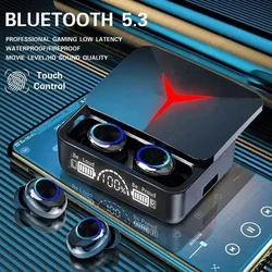 New LED display M90 pro TWS wireless headphone noise reduction gaming earphone Bluetooth 5.3 Sport HiFi music earbuds for phones