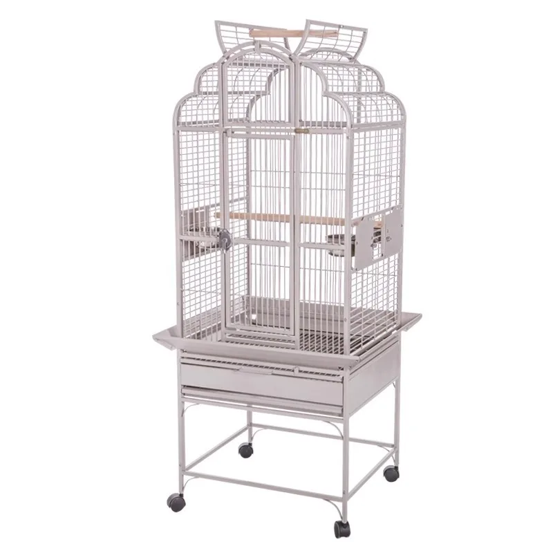 

Клетка для попугаев, металлическая клетка для птиц, с защитой от брызг, с откидной верхней частью, железная клетка с открывающимся верхом.