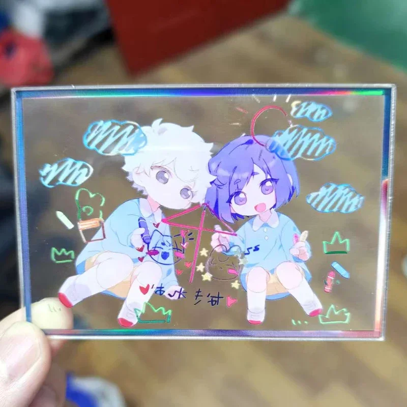 Anime Acrylic Transparent Card Photo Props Diy Card Anime Peripheral CP Cartoon Collectible Ornaments Holiday Gift