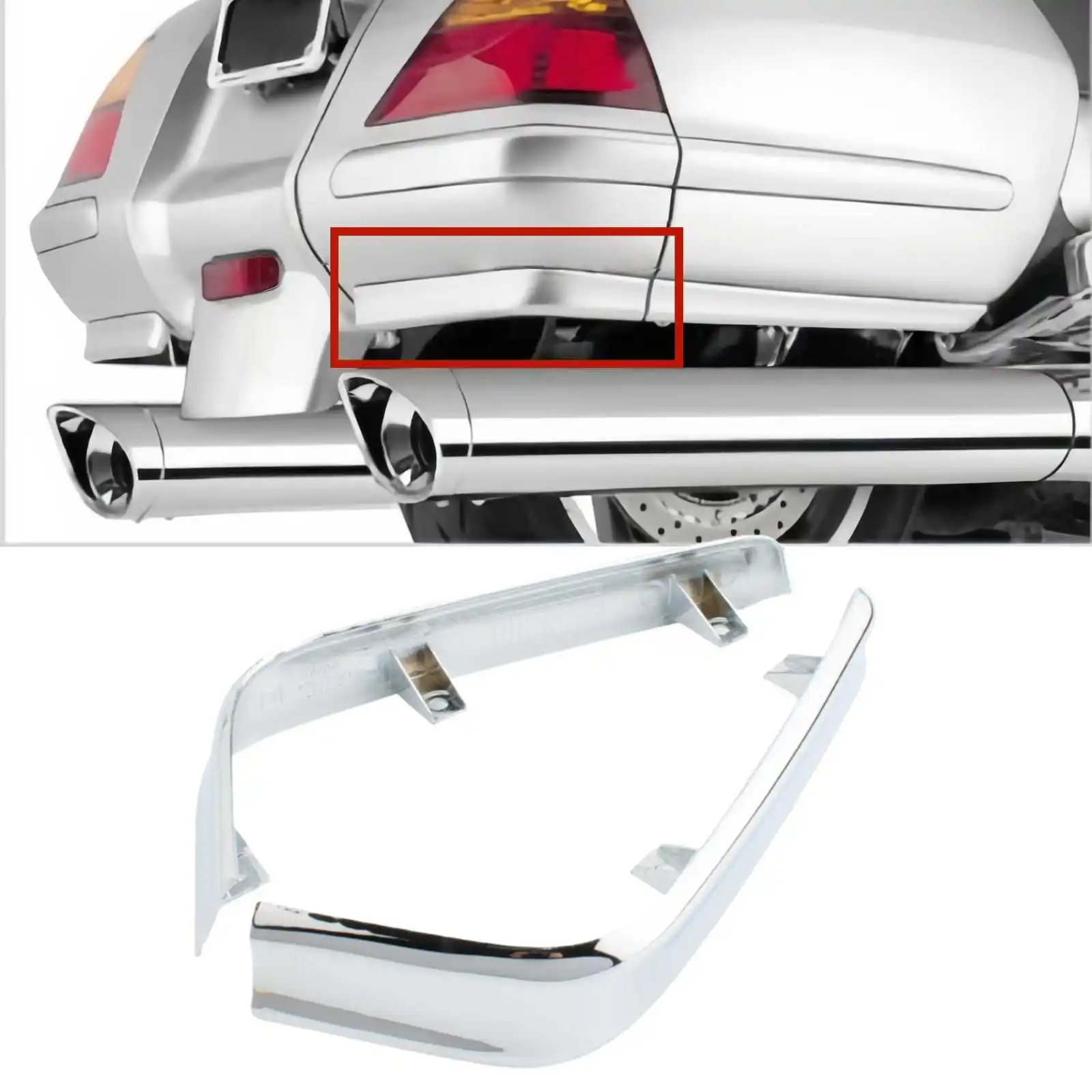 

Задний багажник мотоцикла, хромированный молдинг, хромированные нижние декоративные полоски багажника для Honda Goldwing GL1800 2001-2011, комплект украшений