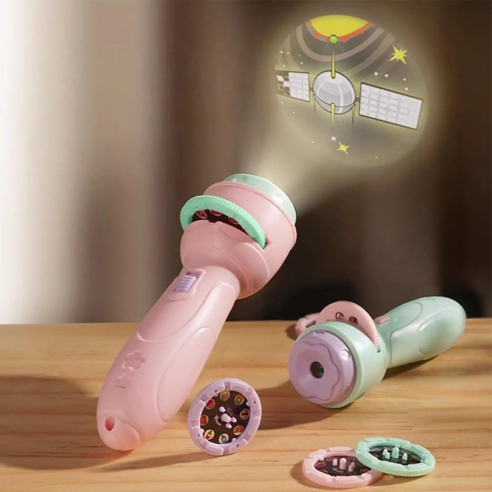 Torch Projector Flashlight Children Projection Night Light Flashlights Early Education Cognition Before Bedtime Story Book