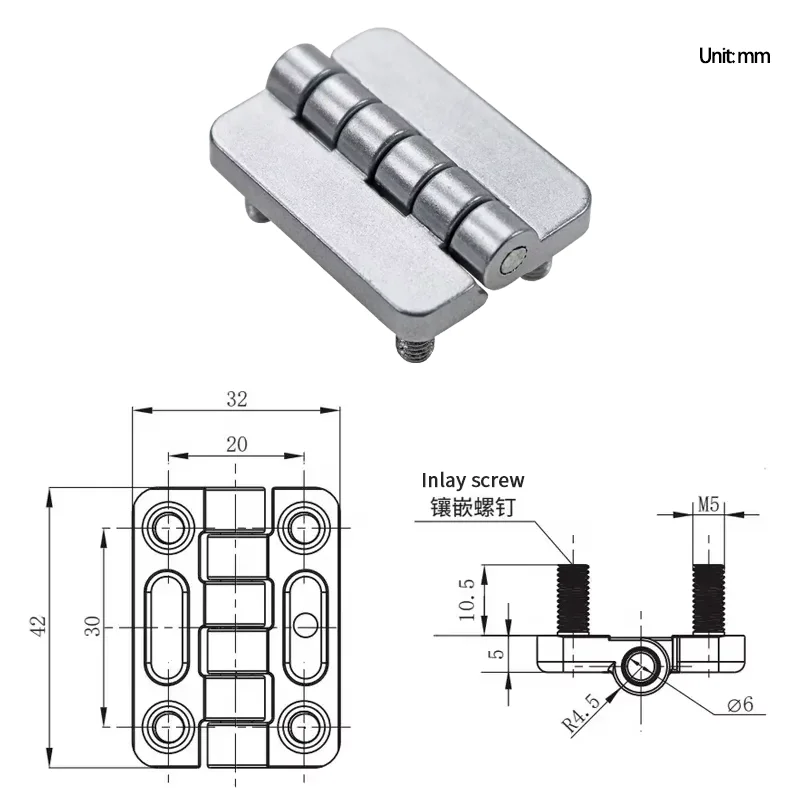 ตู้ควบคุมโลหะผสมสังกะสี บานพับสําหรับงานหนัก อุปกรณ์เครื่องจักรไฟฟ้าอุตสาหกรรม อุปกรณ์ฮาร์ดแวร์ บานพับประตู