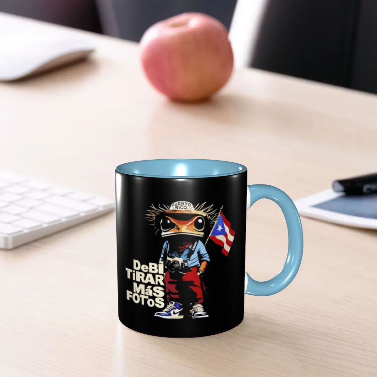 Bad Bunny DTMF Debi Tirar Mas Fotos Tasse Lustige Keramik-Kaffeetassen Teetassen Milchbecher Trinkgeschirr Geschenke für Frauen und Männer
