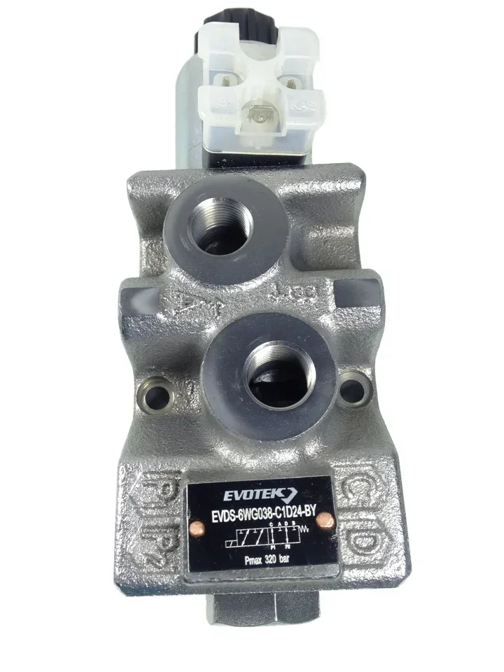 two position six ways bankable flow diverter solenoid operated directional hydraulic valve