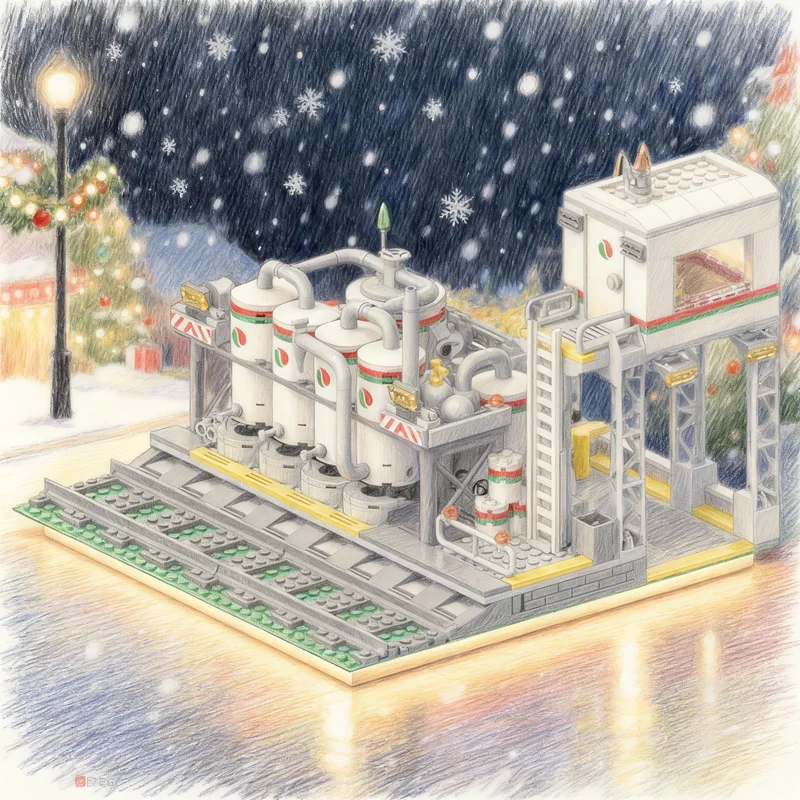 

Набор строительных блоков MOC Octan Transfer Station City Trains, 611 деталей, модель для сборки, игрушки, архитектурный конструктор, идея для креативных рождественских подарков