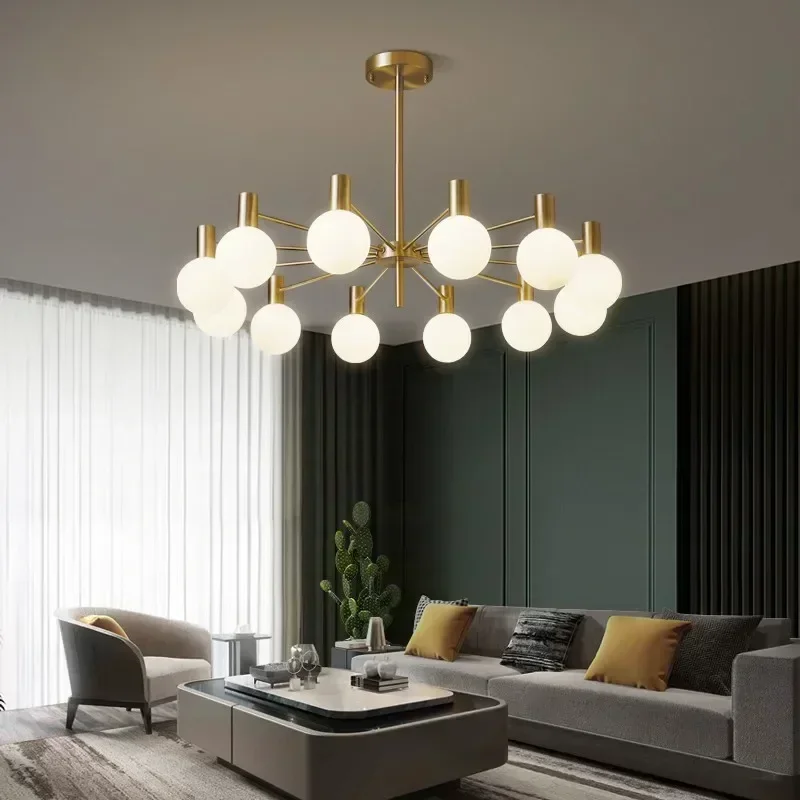 SANDYHA Stylish Magic Bean Design Modern LED Pendant Light Chandelier for Living Room Bedroom Restaurant Indoor Home Decor