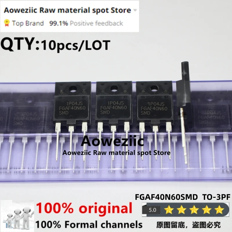 Aoweziic  2022+ 100% New Imported Original  FGAF40N60SMD  FGAF40N60  TO-3PF  IGBT Single Tube 80A 600V