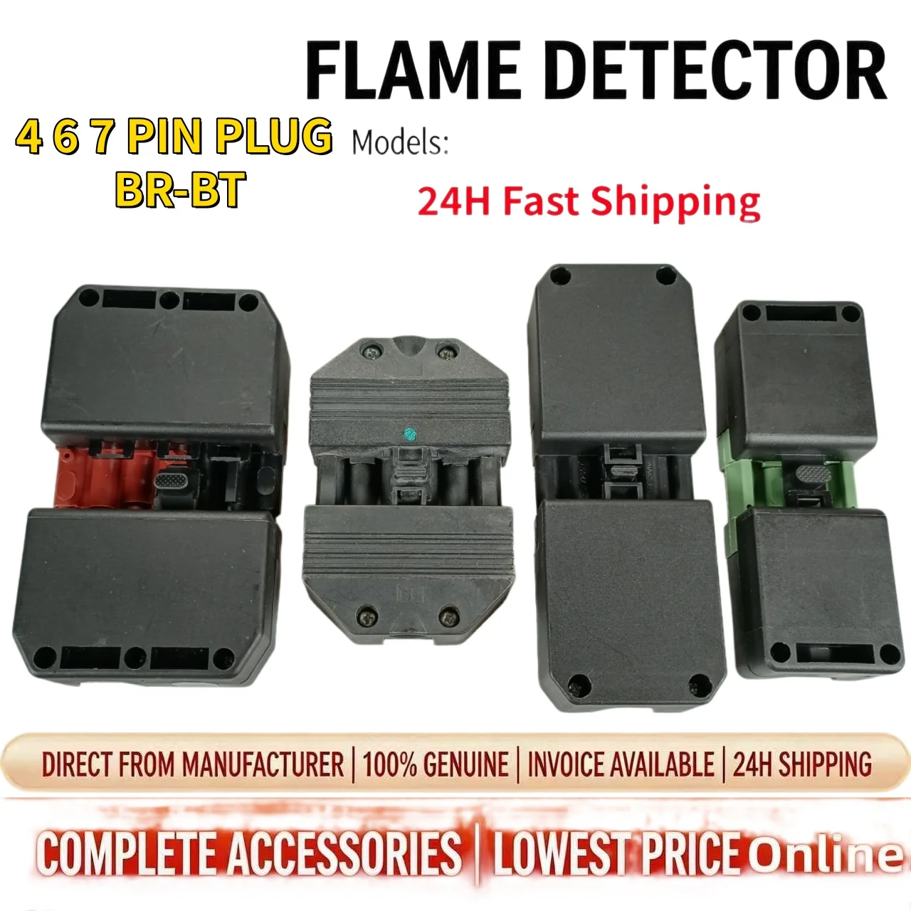 Oil Burner Socket Plug BR-BT 4PIN 6PIN 7PIN Industrial Combustion Burner Wiring Accessories, 24h Fast Shipping