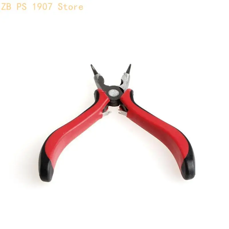 1Pc Round Nose Pliers Jewelry Tool for Memory Wire Looping Wrapping Beading 5.07 in/13cm Long Rubber Handle 55KA