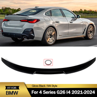 M4 Style Rear Trunk Spoiler Compatible with 2021-2024 BMW G26 430i 440i i4 4 Door Glossy Black Rear Tail Spoiler Wing Body Kit