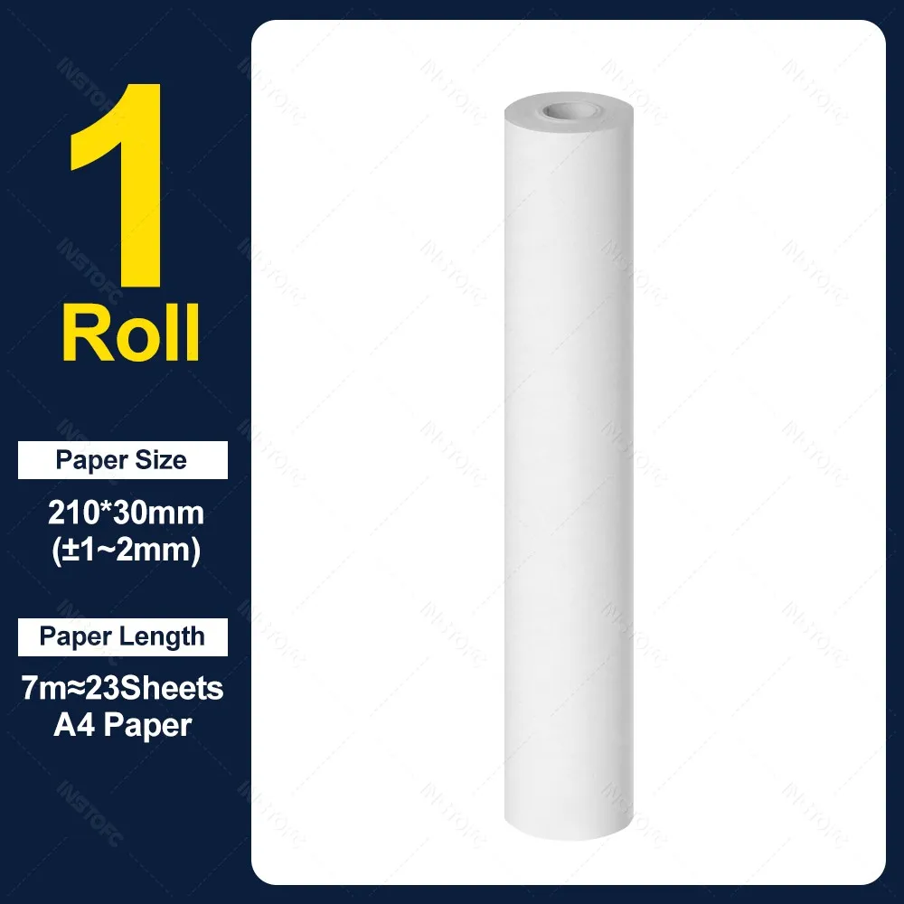 A4 Thermisch Papier Thermisch Printpapier 210*30mm voor A4 Draadloze Bluetooth A40 Draagbare Printer Papierrollen