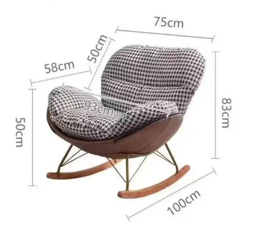 Nordic Home Accent Chair with Mid-century Modern Design for Living Room Light Luxury Leisure Recliner Chair for Lazy Days in Bed image 6
