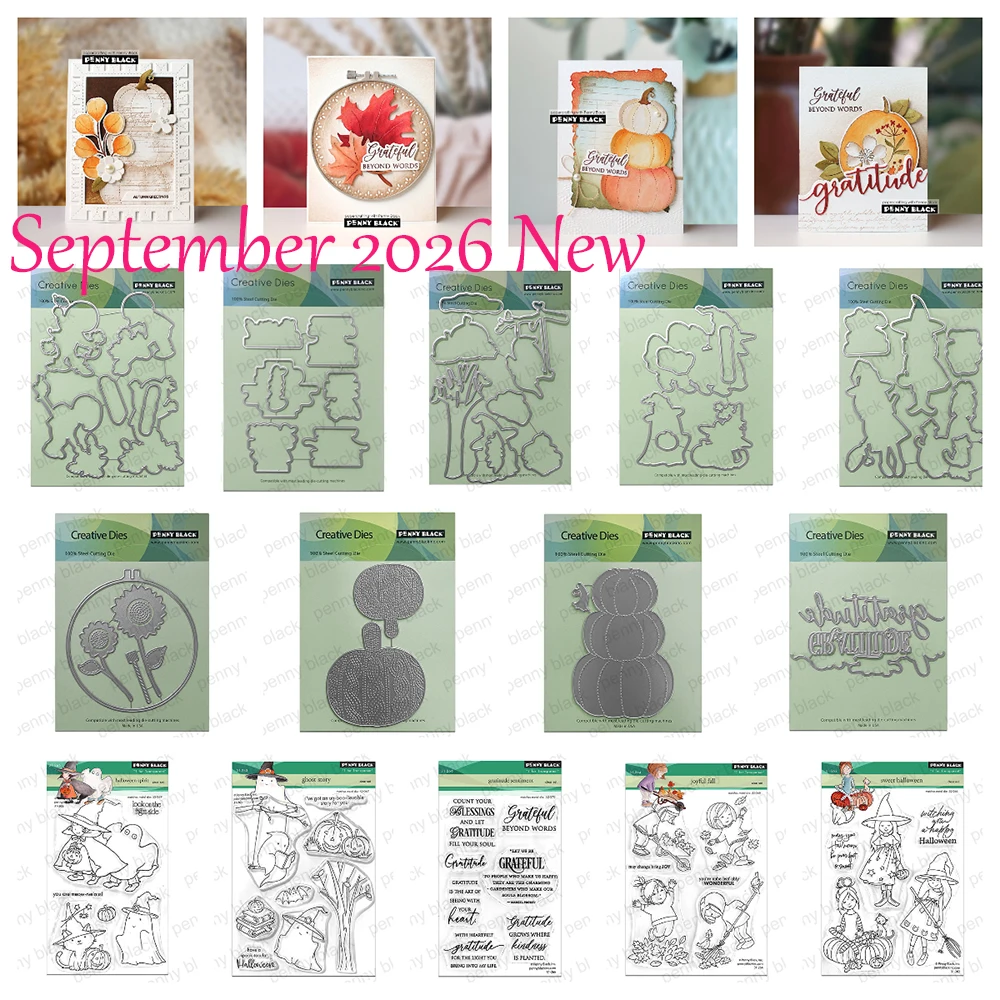 Penny Black September 2026 Neue Halloween-Geistergeschichte Metall-Stanzformen Stempel für DIY Scrapbook Handgemachte Karten Fotoalbum – Detail 1