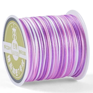 Buntes Gradienten -Nylondraht für DIY, chinesischer Knoten, makramtliche Saiten, geflochtenes Armband, Beulen, Perlen, Shamballa -Seil 10 Hauptverkaufskleider 70er - №10