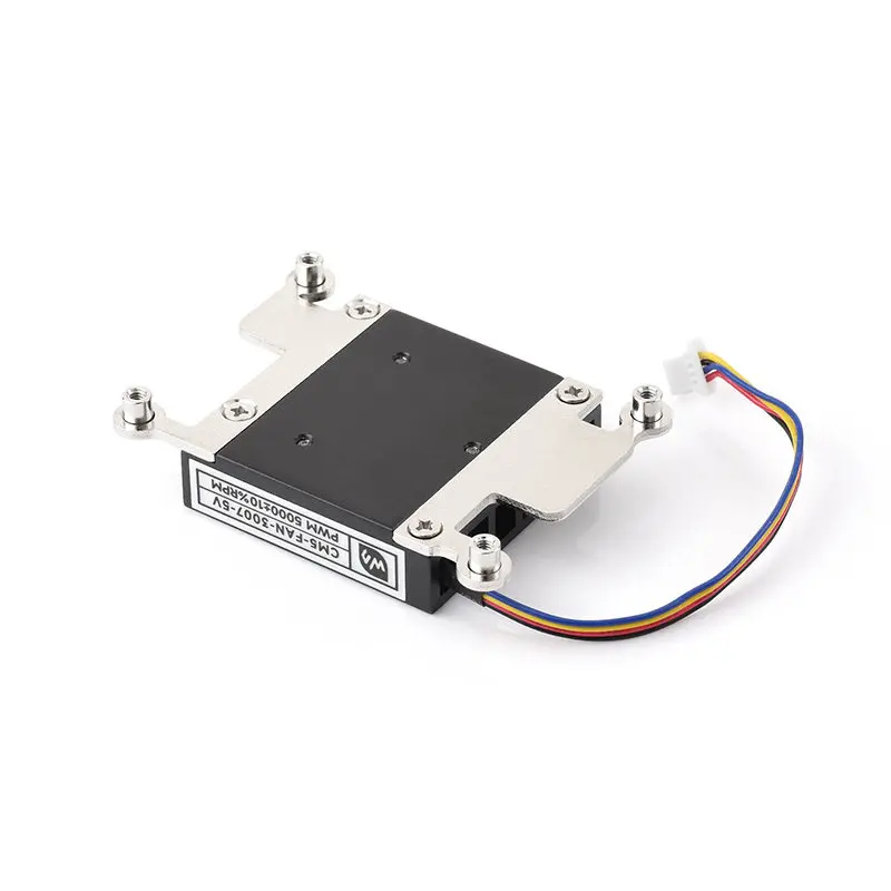 Woli WeiXue Raspberry Pi CM5 computing module cooling fan 5V 3007 low noise PWM speed regulation with thermal paste