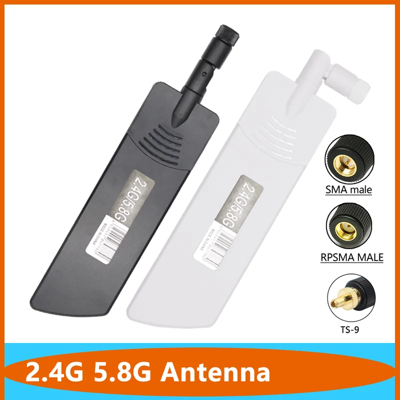 Long Range 2.4G 5G 5.8G Dual Band Omni Antenne Router antennas 15dbi WiFi Wireless Aerial TS9 SMA Signal Booster For iot module