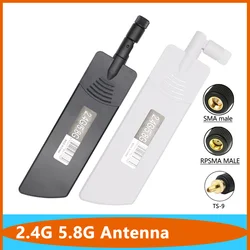 Dual Band Omni Antenna Router, antena sem fio, TS9 SMA Signal Booster para iot Module, Long Range, 15dbi, 2.4G, 5G, 5.8G