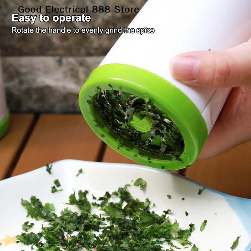 【G】Herb Grinder Multifunction Manual Spice Mill Parsley Shredder Chopper Fruit Vegetable Cutter Kitchen Gadgets Cooking Tools