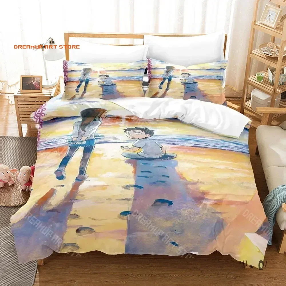 2026 Teasing Master Takagi-san Bedding Set Single Twin Full Queen King Size Bed Set Aldult Kid Bedroom Duvetcover Sets Anime Bed