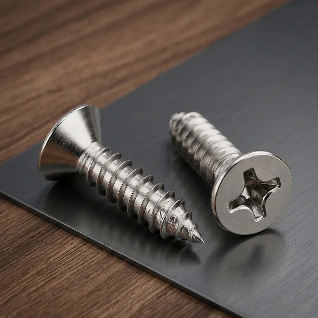 100pcs Self Tapping Screws Black Nickel Plated M4 Countersunk Head Phillips Drive Fasteners for Industrial Assembly Durable