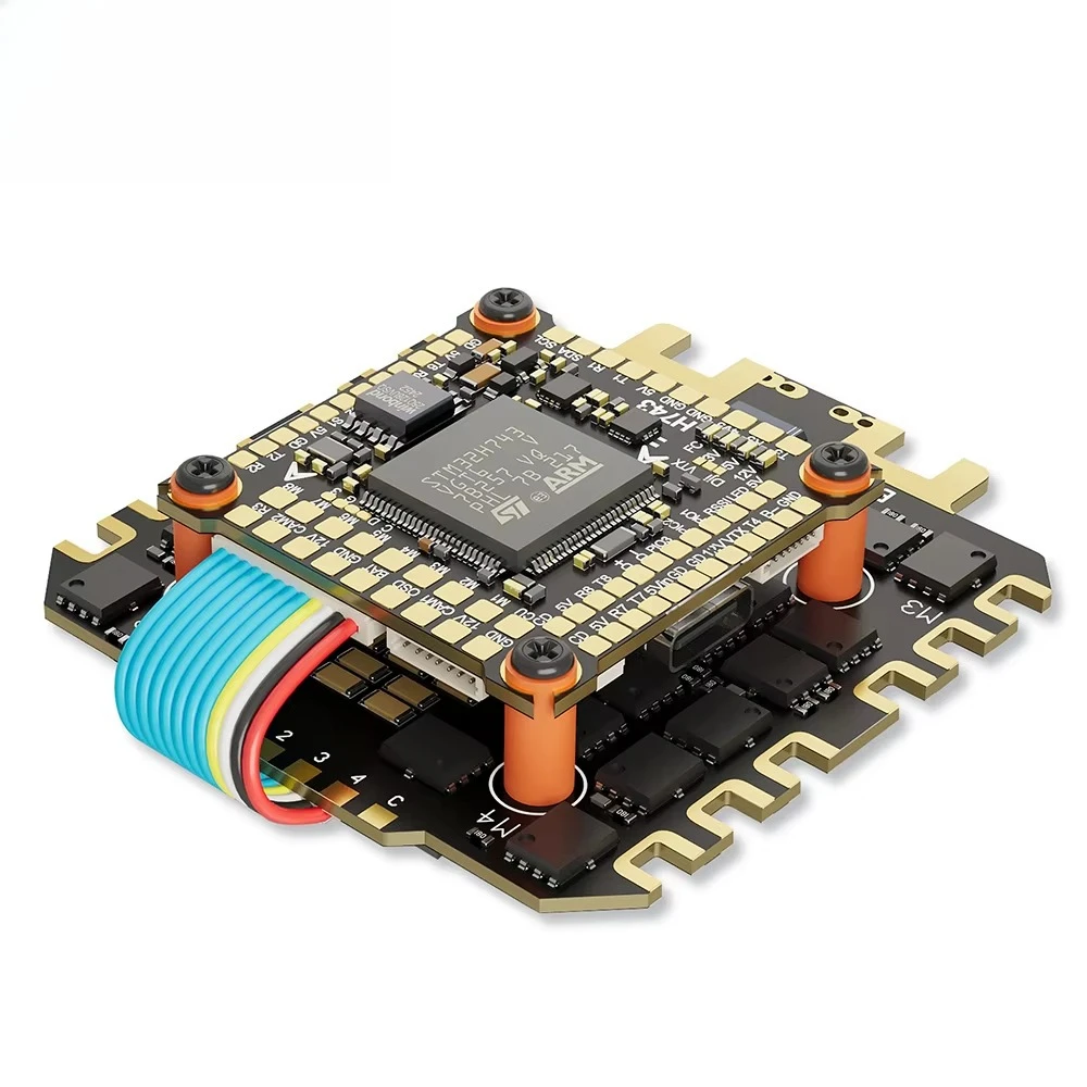 

DAKEFPV H743 Stack ICM42688P Flight Controller with 120A 4in1 ESC 30.5X30.5mm 3-12S for FPV Freestyle Dr-ones Metal Parts