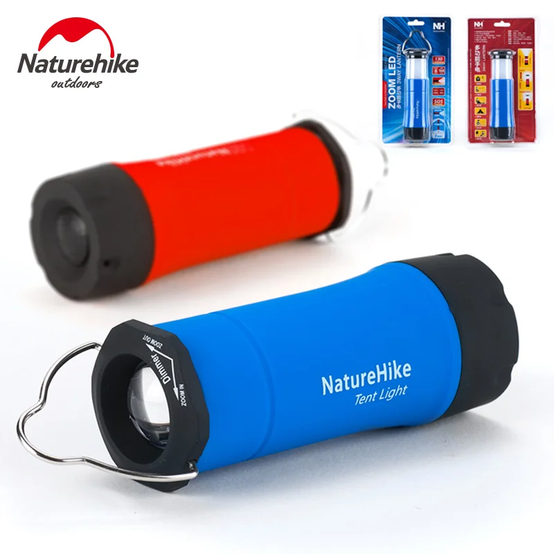 Naturehike Outdoor Flashlight Camping Lantern Cycling Lighting LED Light Emergency Pocket Tool 3-purposes Portable Lightweight