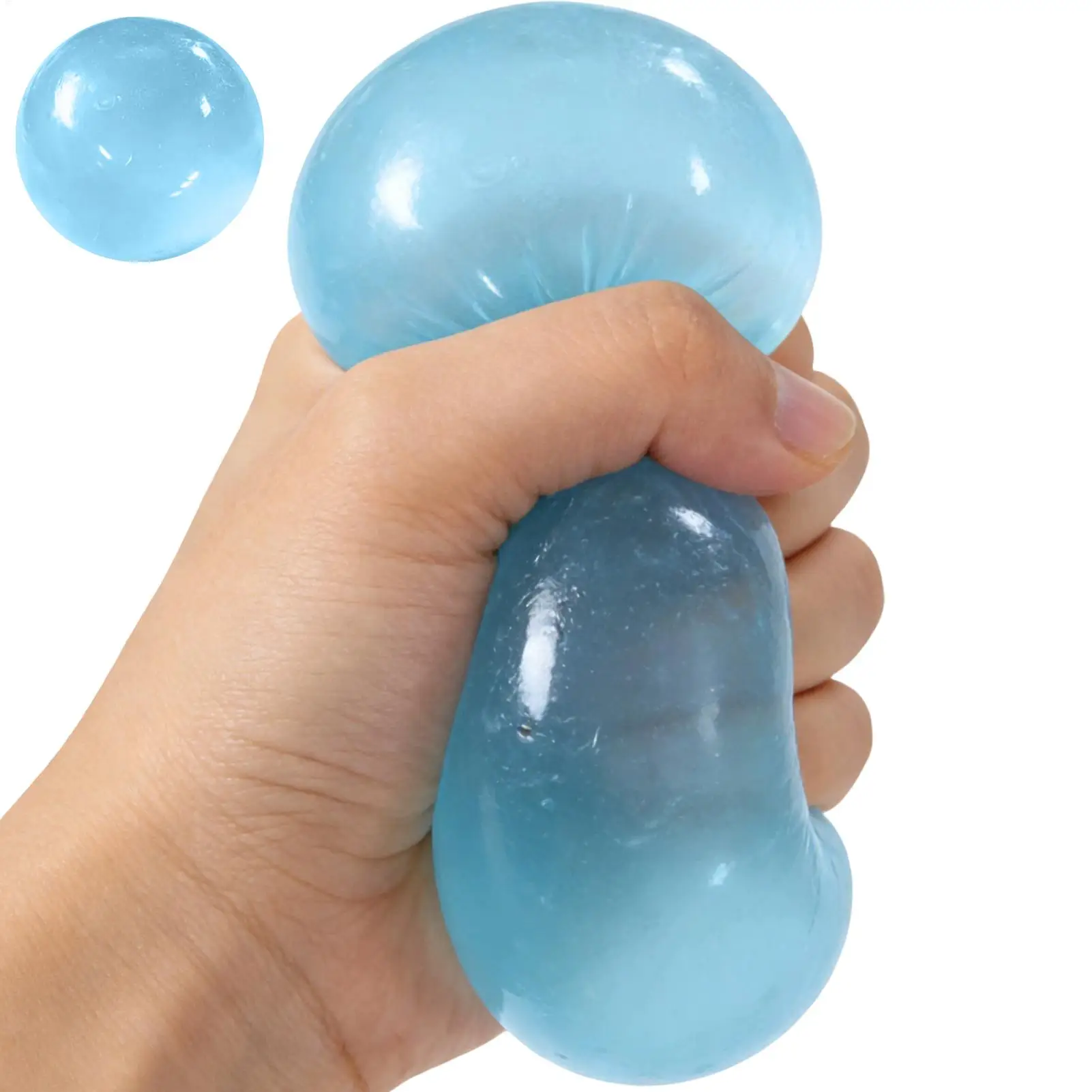 

Антистрессовый мяч-сквиш для снятия стресса, сенсорная игрушка-фиджет с медленным восстановлением формы, прозрачный, с кокосовым маслом и мальтозой