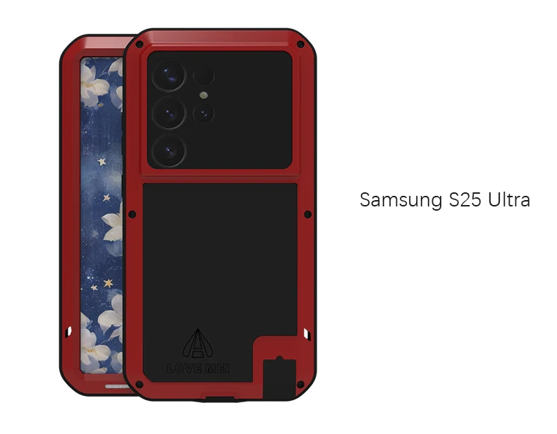 

Love Mei Powerful Phone Case For Samsung Galaxy S26 S25 S24 S23 S22 FE Ultra Plus Metal Armor Shock Dirt Proof Water Cases