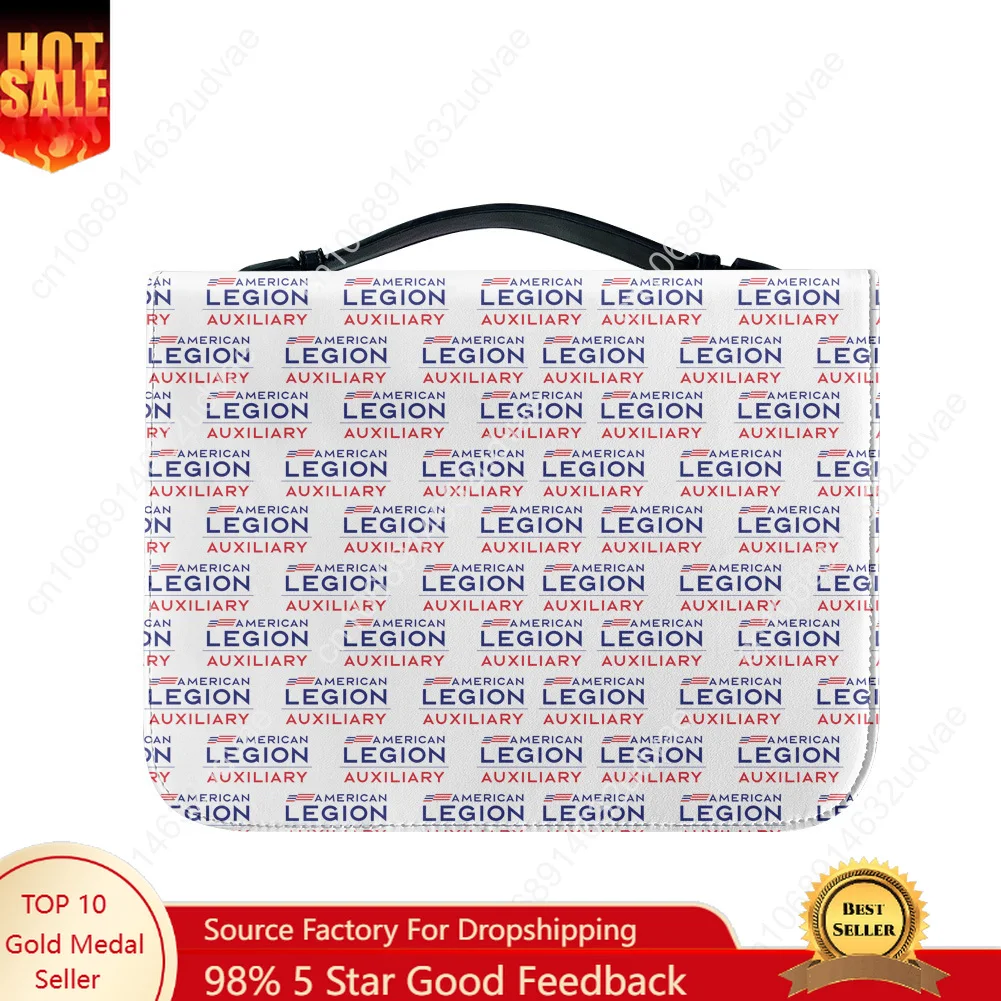 

American Legion Logo Made Bible Bags Christian Gifts Personalized Covers Bible Pack Waterproof Leather Bag Package Case