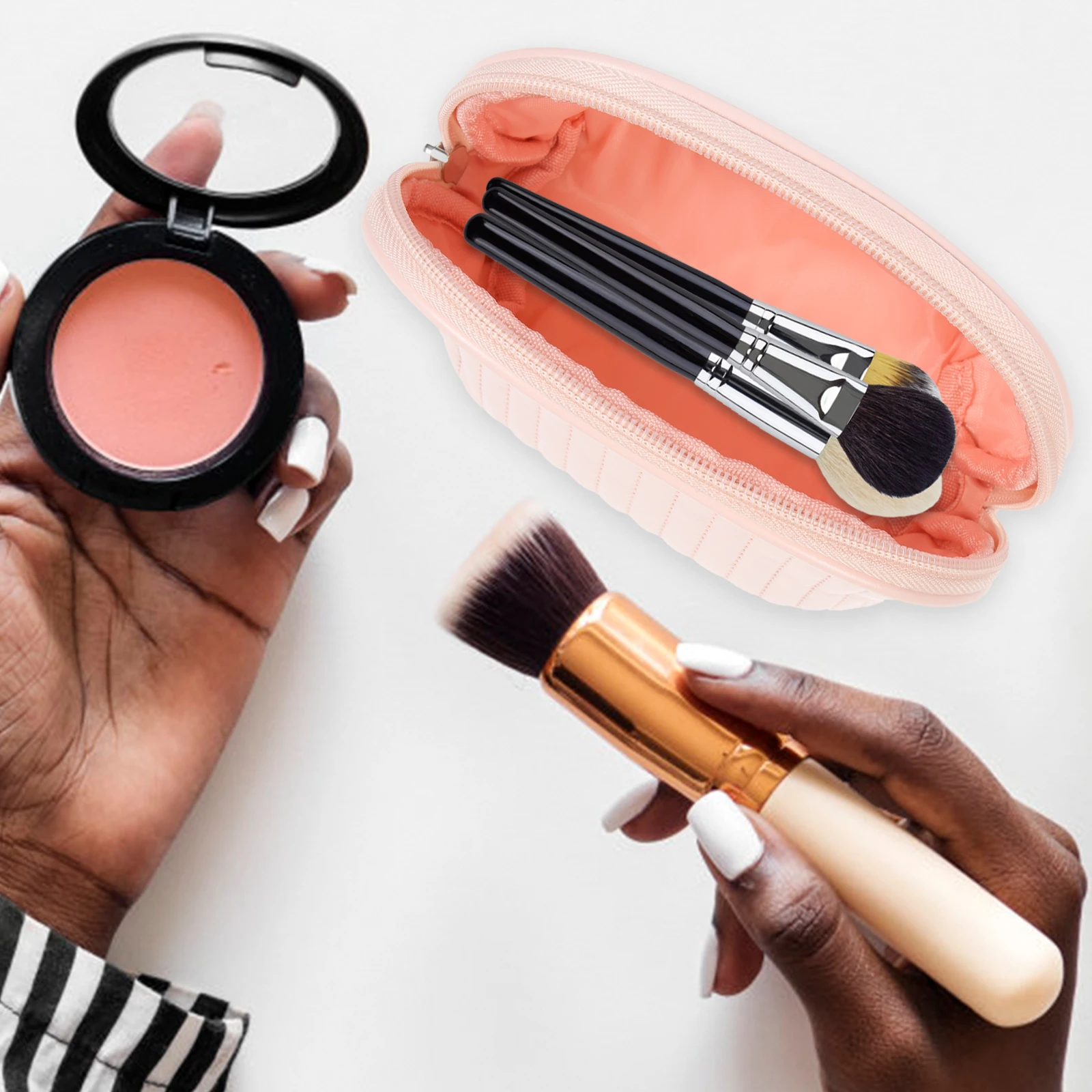 

1pcs Small Travel Makeup Bag Organizer Pu Pouch Toiletry Holder Zipper Wash Bag For Lipstick Toothbrush Facial