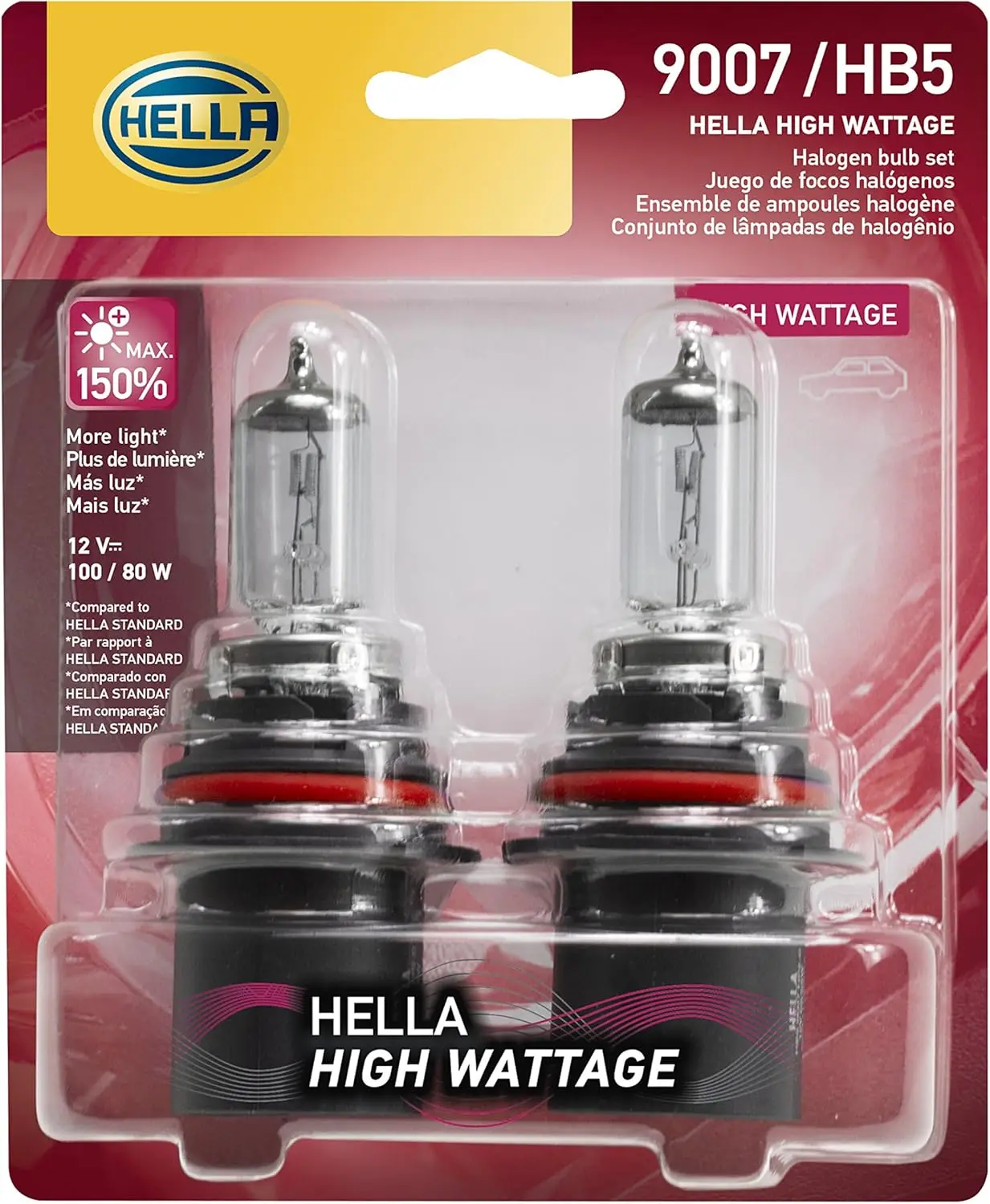 

9007 100/80WTB Twin Blister High Wattage Bulbs, 12V, 2 Count (Pack of 1)