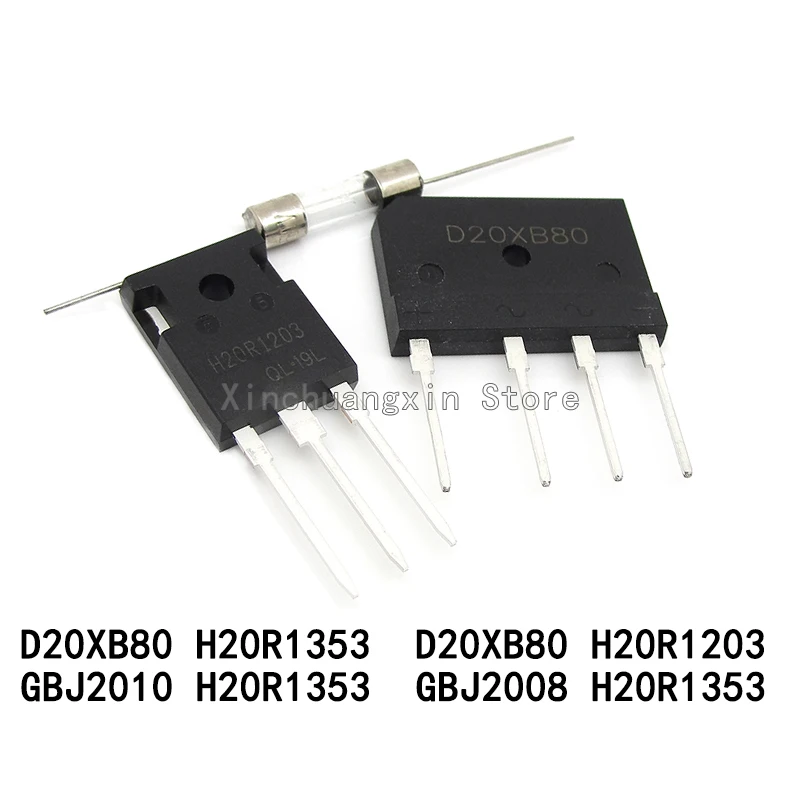 1 set D20XB80 H20R1353 H20R1203 GBJ2010 GBJ2008 induction cooker repair kit common rectifier bridge power tube IGBT accessories