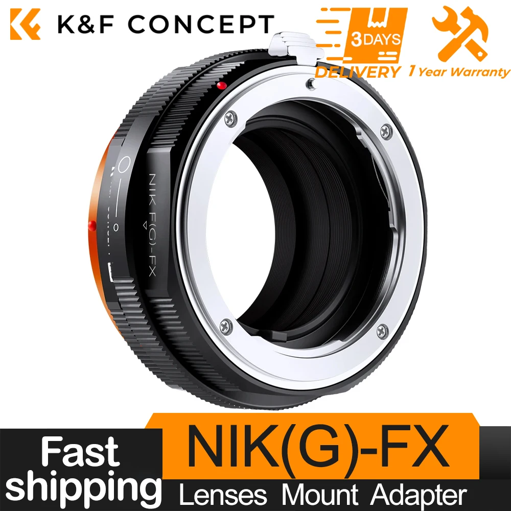 

K&F Concept NIK(G)-FX Adapter Ring for Nikon AI G AF-S lens to Fuji FX Mount Cameras for Nikon G AF-S Lens to for fuji Fujifilm