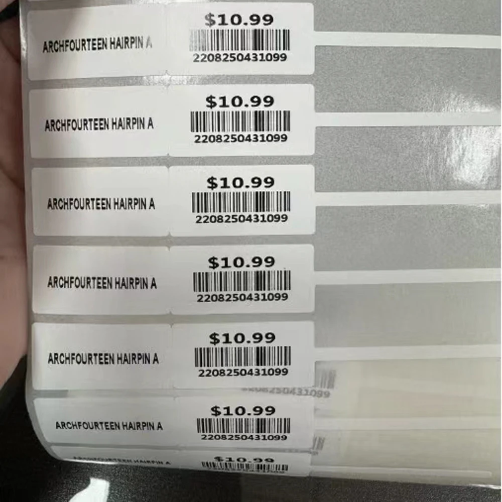 Jewelry Barbell Labels printing paper 89x11 95x16 white self-adhesive sticker tag 74x11 blank price tag jewelry repair tools