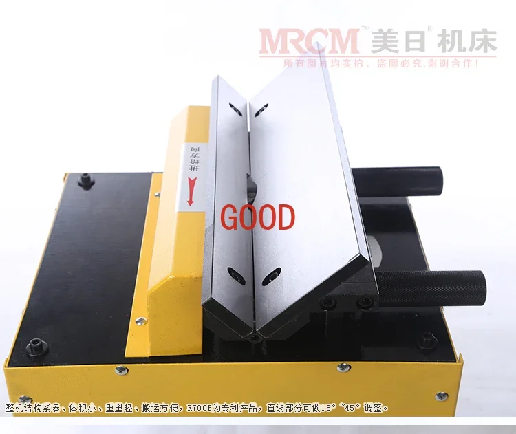 Machine d'ébavurage linéaire 45, chanfreinage de bureau en métal acrylique, Mr R700b