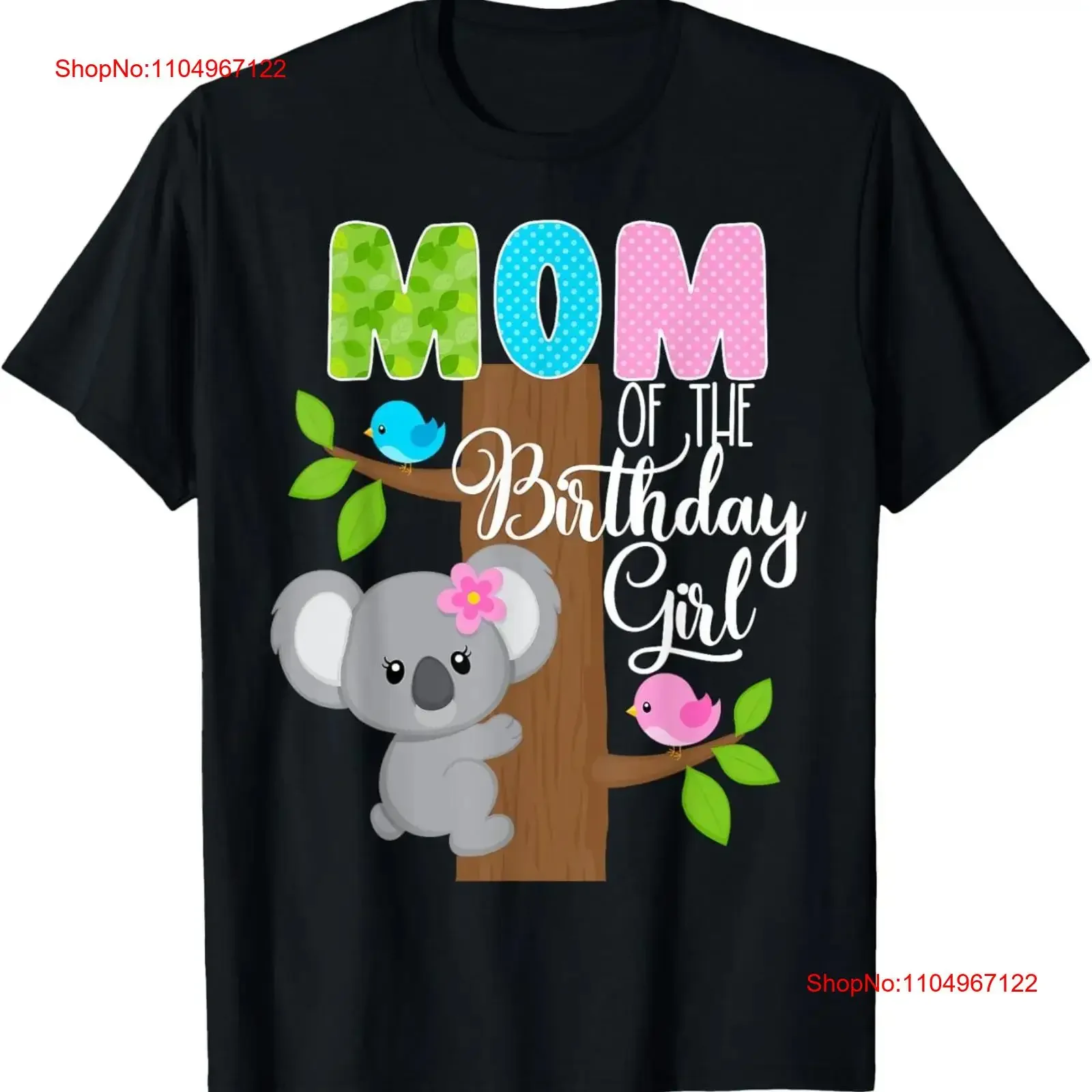 

Футболка с изображением медведя коалы на день рождения для мамы девочки, винтажная стираная слегка унисекс, повседневная удобная дизайнерская одежда