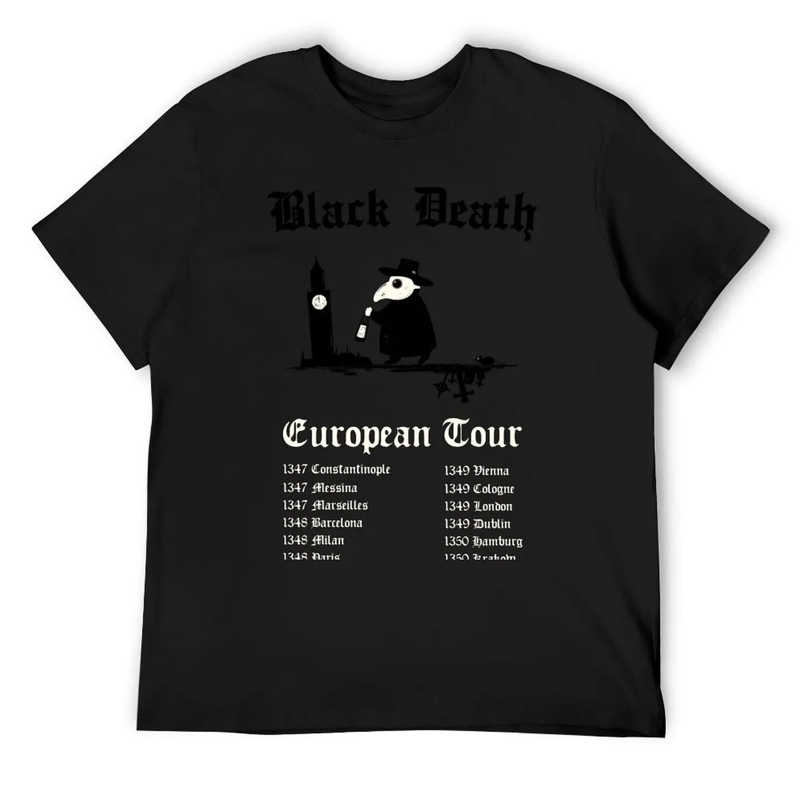 

Black Death - European Tour T-Shirt customs man clothes graphics mens big and tall t shirts