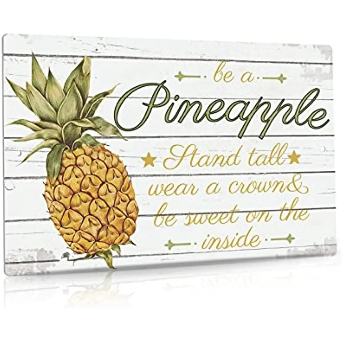 Pineapple Sign Summer Fruit Wall Art Decorations for Kitchen Cafe Bar Farmhouse Front Porch Fruit Market