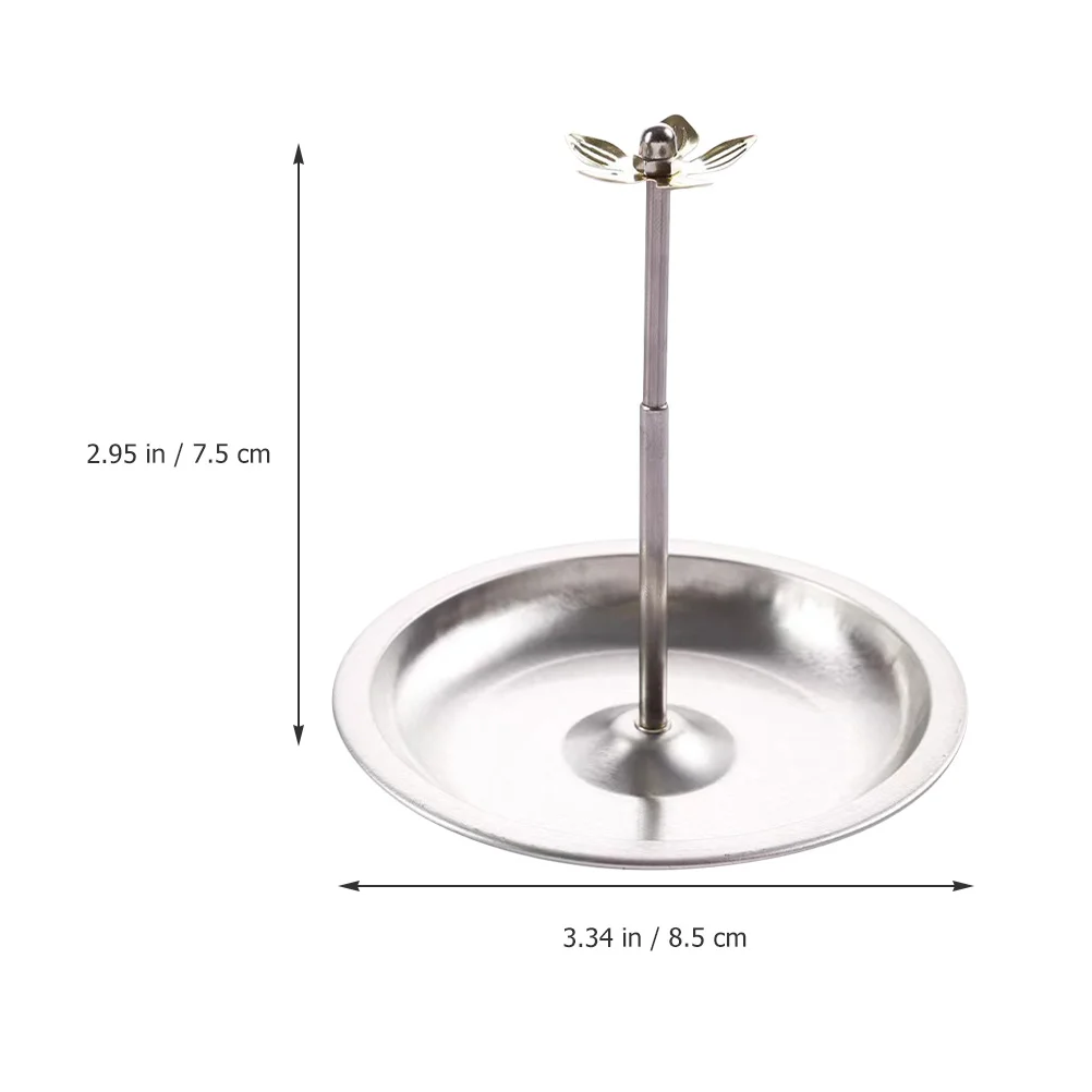 

5Pcs Incense Burner Tray Metal Texture Retractable Design for Meditation Sleep Home Decor Desktop Adornment Aroma Plate