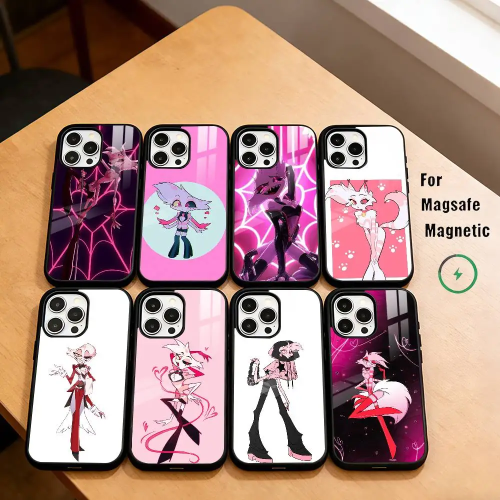 

Demon A-Angel D-Dust Phone Case For iPhone17,16,15,14,13,12,11 Plus,Pro Magnetic For Magsafe Wireless Charging