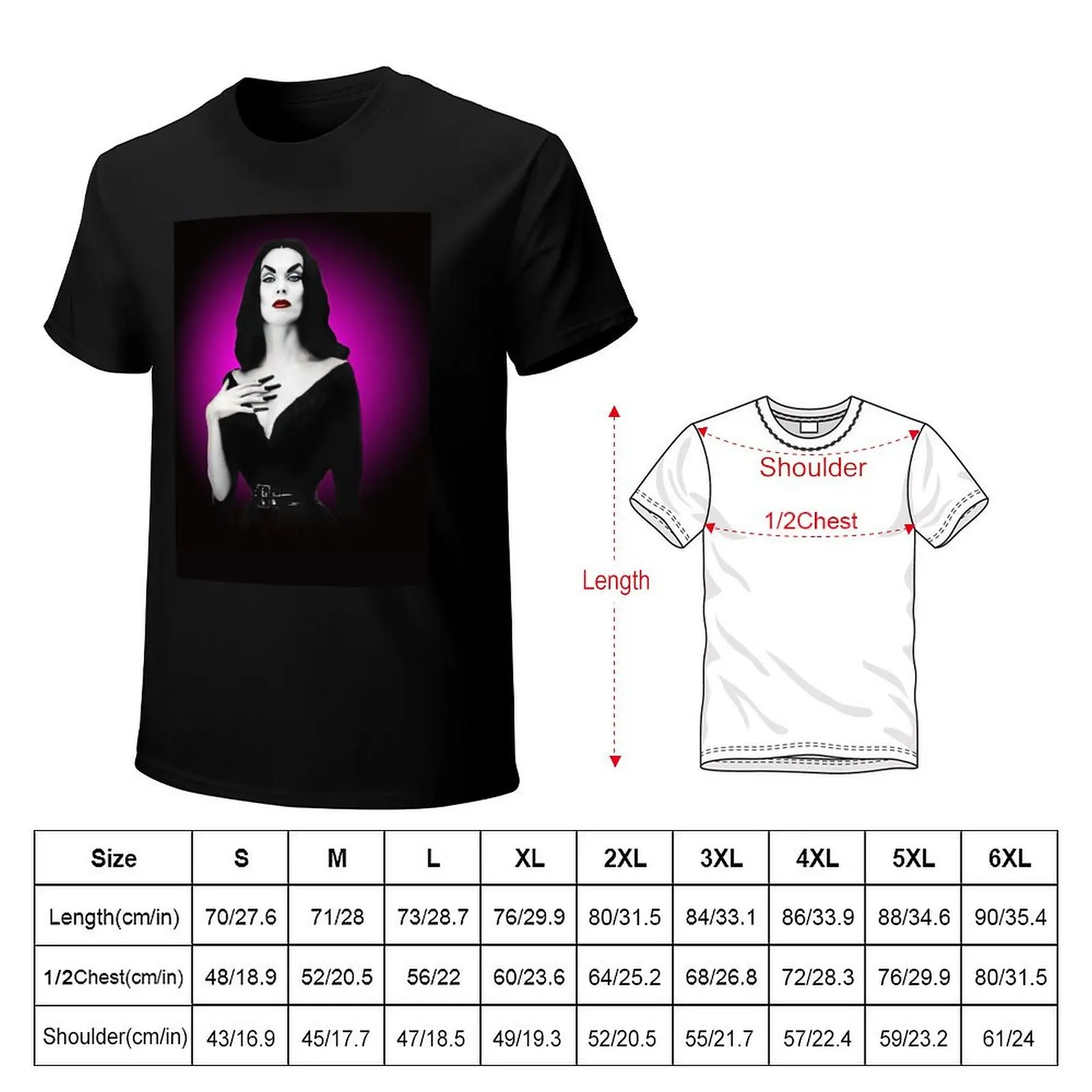 Vampira the Legend T-Shirt summer tops blanks boys animal print mens designer t shirt