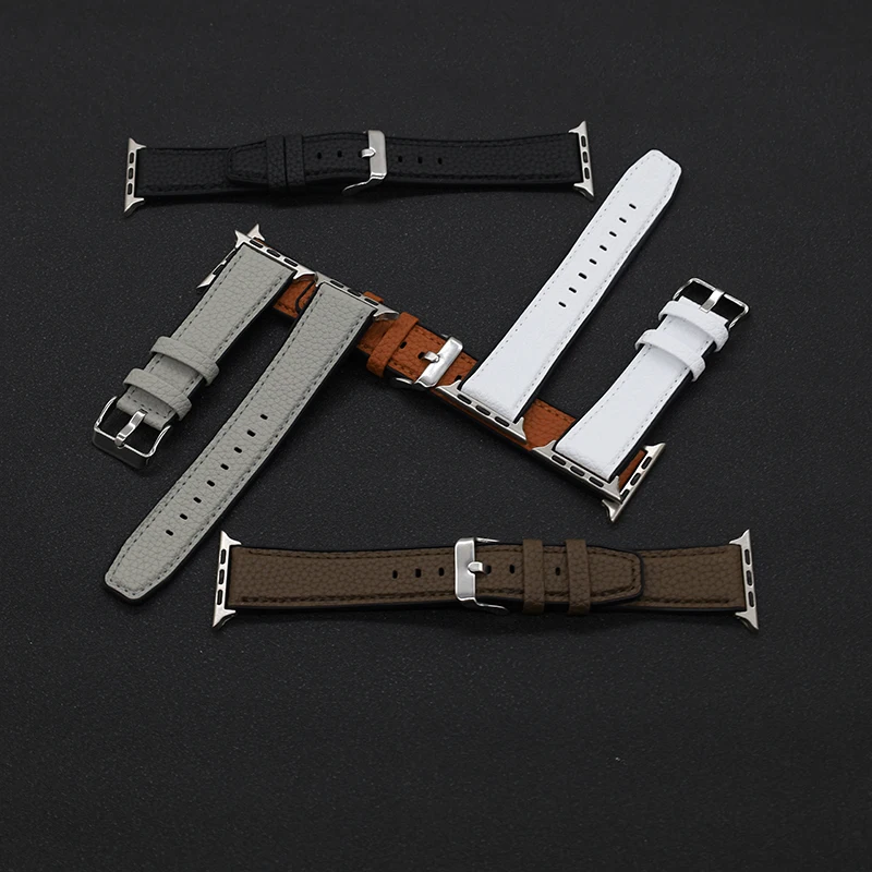 Pulseira de couro pu para apple watch band 44mm 45mm 41mm 40mm 42mm 38mm pulseira correa iwatch série 3 4 5 6 se 7 8 9 ultra/2 49mm