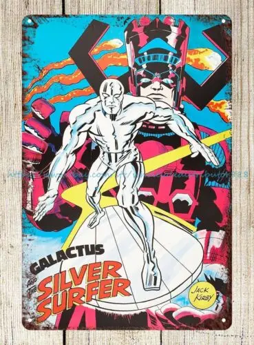 comics silver surfer   1960s metal tin sign tin farm signs