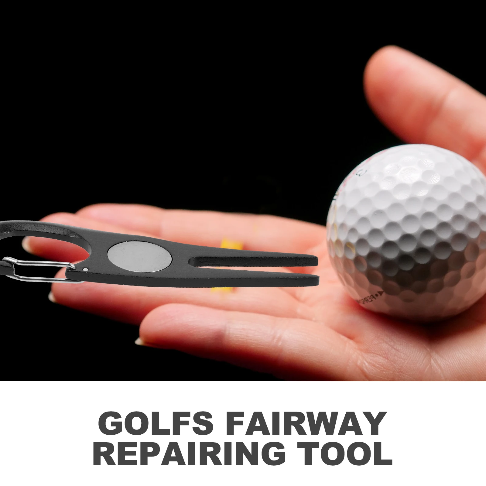 

2pcs Green Divot Tools Clip Ball Marker Golf Fork Portable Wear Resistant Metal Golfs Marker Outdoor Supplies Golfing