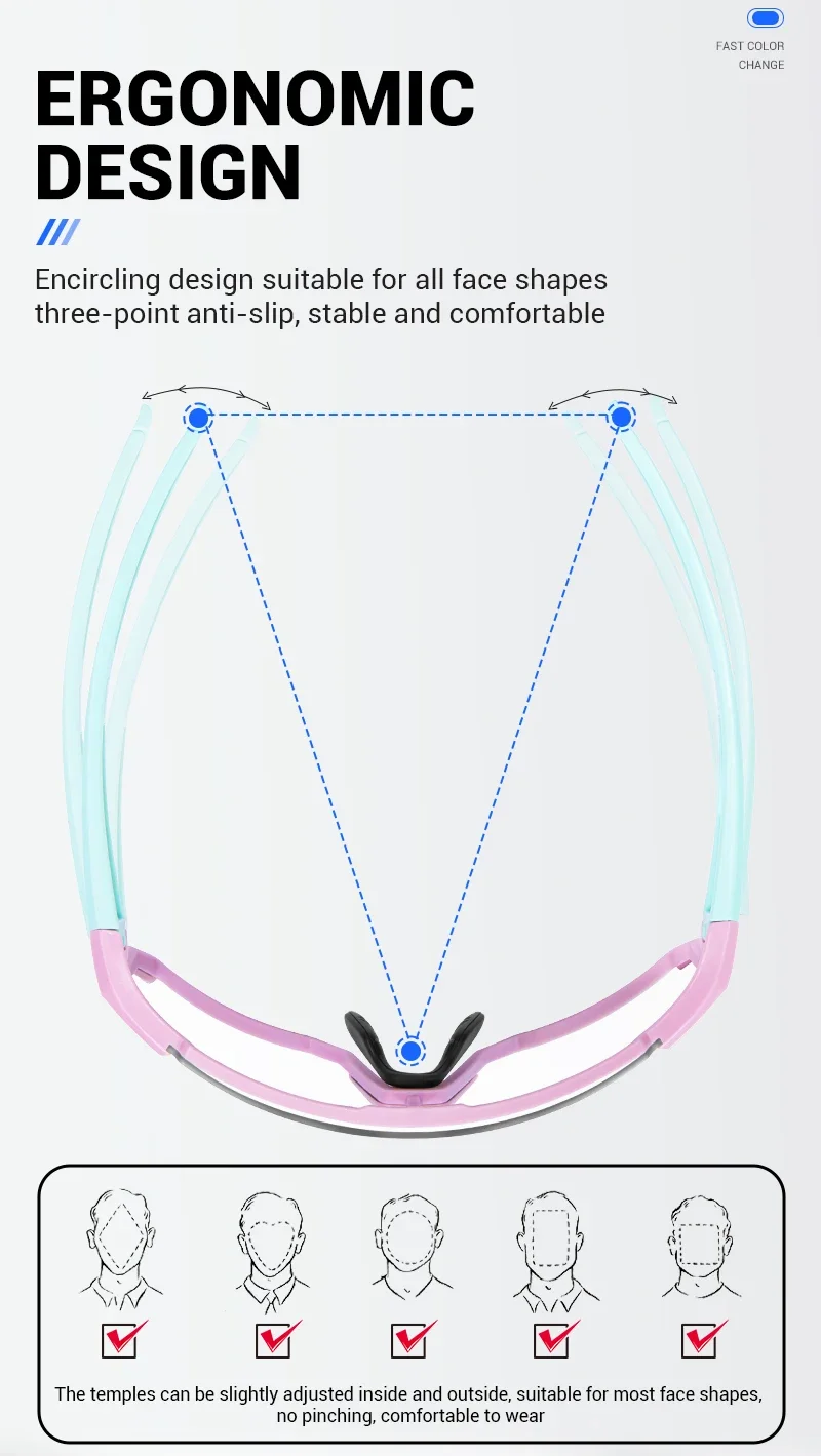 SCVCN Heißer Photochrome Radfahren Gläser Outdoor UV400 Schutz MTB Fahrrad Männer Frauen Sport Sonnenbrille Fahrrad Winddicht Brille – Detail 5